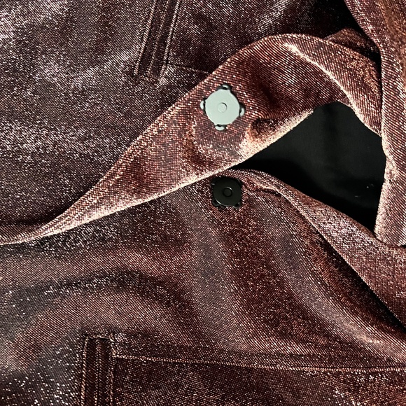 T Tahari Bronze Shine Blazer Women's Size 10 - Picture 8 of 11